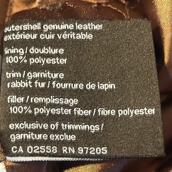 VINTAGE DANIER LEATHER JACKET WITH RABBIT FUR TRIMMING ON COLLAR AND CUFFS L - Picture 17 of 17